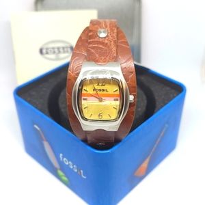 Fossil Brown Leather Watch NWT